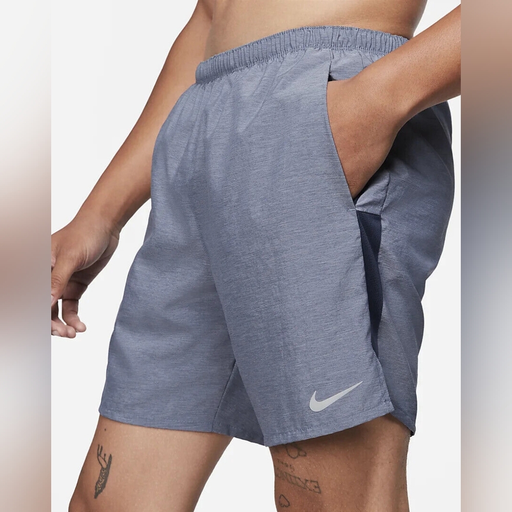 Nike Running Short Dri-FIT Challenger Obsidian Silver 7" CZ9066-451 Large NWT